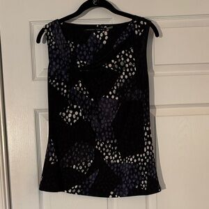Ivanka Trump Black and White Patterned Blouse